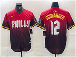 Philadelphia Phillies #12 Kyle Schwarber Red 2024 City Connect Limited Jersey