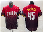 Philadelphia Phillies #45 Zack Wheeler Red 2024 City Connect Limited Jersey
