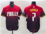 Philadelphia Phillies #7 Trea Turner Red 2024 City Connect Limited Jersey