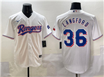 Texas Rangers #36 Wyatt Langford White Limited Jersey