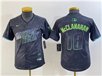 Tampa Bay Rays #18 Shane McClanahan Youth Charcoal 2024 City Connect Limited Jersey