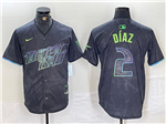 Tampa Bay Rays #2 Yandy Diaz Charcoal 2024 City Connect Limited Jersey