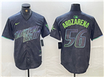 Tampa Bay Rays #56 Randy Arozarena Charcoal 2024 City Connect Limited Jersey