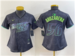 Tampa Bay Rays #56 Randy Arozarena Women's Charcoal 2024 City Connect Limited Jersey