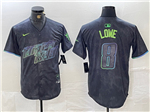 Tampa Bay Rays #8 Brandon Lowe Charcoal 2024 City Connect Limited Jersey