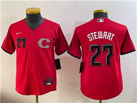 Cincinnati Reds #27 Sal Stewart Youth Red 2026 City Connect Jersey