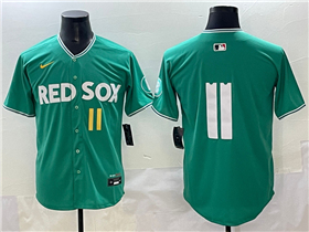 Boston Red Sox #11 Rafael Devers Green 2025 City Connect Limited Jersey