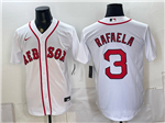 Boston Red Sox #3 Ceddanne Rafaela White Limited Jersey