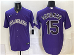 Colorado Rockies #15 Hunter Goodman Purple Limited Jersey