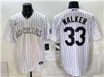 Colorado Rockies #33 Larry Walker White Limited Jersey