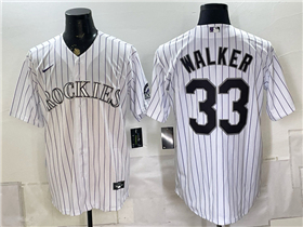 Colorado Rockies #33 Larry Walker White Limited Jersey