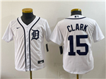 Detroit Tigers #15 Max Clark Youth White Limited Jersey
