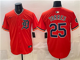 Detroit Tigers #25 Gleyber Torres Orange Limited Jersey