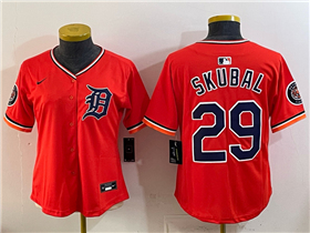 Detroit Tigers #29 Tarik Skubal Orange Women's Limited Team Jersey