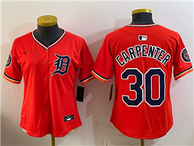 Detroit Tigers #30 Kerry Carpenter Orange Women's Limited Team Jersey