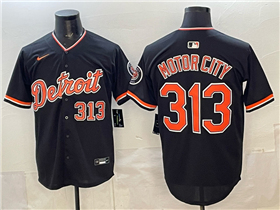 Detroit Tigers 313 Day Motor City Alternate Black Limited Jersey