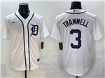 Detroit Tigers #3 Alan Trammell White Limited Jersey