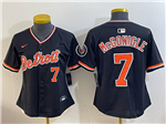 Detroit Tigers #7 Kevin McGonigle Women's Alternate Black Limited Jersey