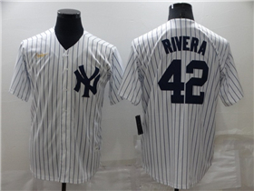 New York Yankees #42 Mariano Rivera White Cool Base Jersey