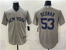 New York Yankees #53 David Bednar Gray Away Limited Jersey