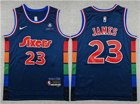 Philadelphia 76ers #23 Lebron James Navy City Edition Swingman Jersey