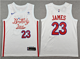 Philadelphia 76ers #23 Lebron James White City Edition Swingman Jersey