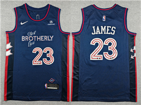 Philadelphia 76ers #23 Lebron James Navy City Edition Swingman Jersey