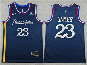 Philadelphia 76ers #23 Lebron James 2025-26 Navy City Edition Swingman Jersey