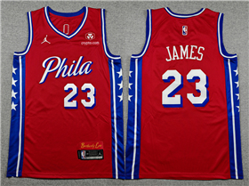 Philadelphia 76ers #23 Lebron James Red Statement Edition Swingman Jersey