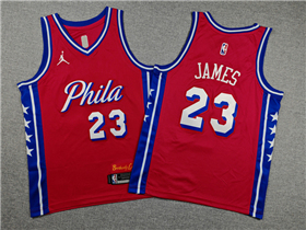 Philadelphia 76ers #23 Lebron James Youth Red Statement Edition Swingman Jersey