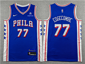 Philadelphia 76ers #77 VJ Edgecombe Blue Swingman Jersey