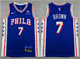 Philadelphia 76ers #7 Jaylen Brown Blue Swingman Jersey