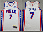 Philadelphia 76ers #7 Jaylen Brown White Swingman Jersey