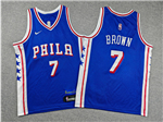 Philadelphia 76ers #7 Jaylen Brown Youth Blue Swingman Jersey