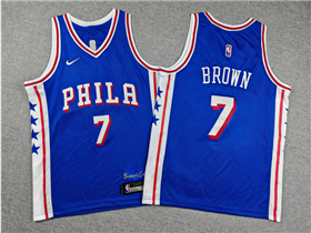 Philadelphia 76ers #7 Jaylen Brown Youth Blue Swingman Jersey