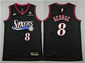 Philadelphia 76ers #8 Paul George 2025-26 Black Classic Edition Swingman Jersey