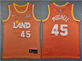 Cleveland Cavaliers #45 Donovan Mitchell 2025-26 Orange City Edition Swingman Jersey