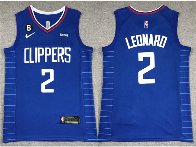 Kawhi Leonard Los Angeles Clippers Autographed Blue #2 Custom Jersey –