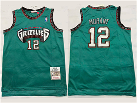 Memphis Grizzlies #12 Ja Morant Teal Hardwood Classics Jersey