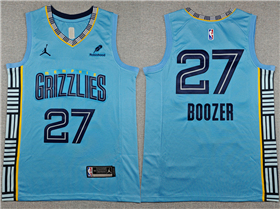 Memphis Grizzlies #27 Cameron Boozer 2025-26 Light Blue Statement Edition Swingman Jersey