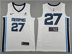 Memphis Grizzlies #27 Cameron Boozer White Swingman Jersey