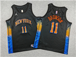New York Knicks #11 Jalen Brunson Youth 2025-26 Black Statement Edition Swingman Jersey