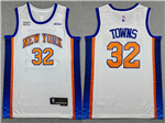 New York Knicks #32 Karl-Anthony Towns 2025-26 White City Edition Swingman Jersey