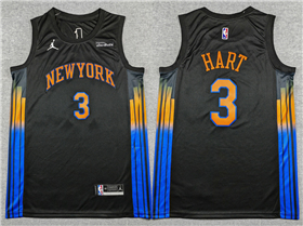 New York Knicks #3 Josh Hart 2025-26 Black Statement Edition Swingman Jersey