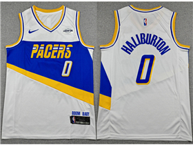Indiana Pacers #0 Tyrese Haliburton 2025-26 White City Edition Swingman Jersey