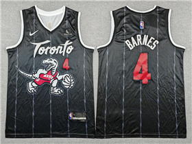 Toronto Raptors #4 Scottie Barnes 2025-26 Black City Edition Swingman Jersey