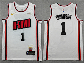 Houston Rockets #1 Amen Thompson 2024-25 White City Edition Swingman Jersey