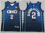 Oklahoma City Thunder #2 Shai Gilgeous-Alexander 2025-26 Navy City Edition Swingman Jersey