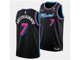 Miami Heat #7 Giannis Antetokounmpo 2025-26 Black City Edition Swingman Jersey