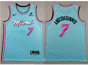 Miami Heat #7 Giannis Antetokounmpo 2026-27 Light Blue City Edition Swingman Jersey